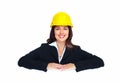 Worker contractor woman. Royalty Free Stock Photo
