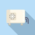 Worker control unit icon flat vector. Repair air conditioner Royalty Free Stock Photo