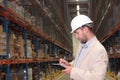 Worker counting stocks