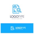 Worker, Document, Search, Jobs Blue outLine Logo with place for tagline