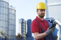 Worker dressed in safety overalls