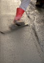 Worker finishing Concrete