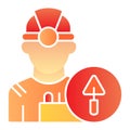 Worker flat icon. Builder color icons in trendy flat style. Engineer gradient style design, designed for web and app Royalty Free Stock Photo