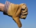 Worker Giving the Thumbs Down Sign Royalty Free Stock Photo