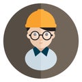 worker with glasses. Vector illustration decorative design Royalty Free Stock Photo