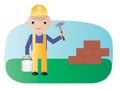 Worker with hammer