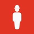 The worker icon. Engineer and repair, technician, builder symbol. Flat Royalty Free Stock Photo