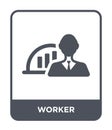 worker icon in trendy design style. worker icon isolated on white background. worker vector icon simple and modern flat symbol for Royalty Free Stock Photo