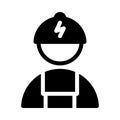 Worker vector glyph flat icon Royalty Free Stock Photo