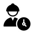 Worker vector glyph flat  icon Royalty Free Stock Photo