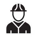Worker vector glyph flat icon Royalty Free Stock Photo