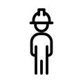 Worker vector  thin line      icon Royalty Free Stock Photo
