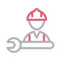 Worker vector color line icon Royalty Free Stock Photo