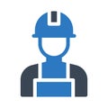Worker vector glyph color icon Royalty Free Stock Photo