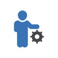 Worker  vector glyph color icon Royalty Free Stock Photo