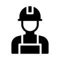 Worker vector glyph flat icon Royalty Free Stock Photo