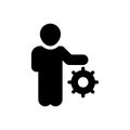 Worker vector glyph flat icon Royalty Free Stock Photo