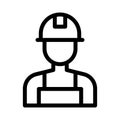 Worker vector thin line icon Royalty Free Stock Photo