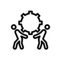 Worker vector thin line  icon Royalty Free Stock Photo