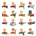 Worker Icons Set Royalty Free Stock Photo