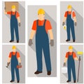 Worker icons vector