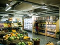 Worker inside interior store selling bio organic products