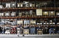 Worker inside store warehouse Royalty Free Stock Photo