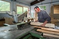 Worker in joinery