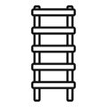 Worker ladder icon outline vector. Wood stand Royalty Free Stock Photo