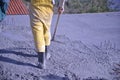 Worker Levelling Concrete Royalty Free Stock Photo