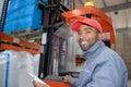 Worker in loading dock Royalty Free Stock Photo