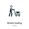 Worker loading vector icon on white background. Flat vector worker loading icon symbol sign from modern people collection for Royalty Free Stock Photo
