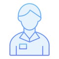 Worker man flat icon. Banker blue icons in trendy flat style. Account manager gradient style design, designed for web Royalty Free Stock Photo