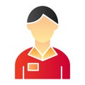 Worker man flat icon. Banker color icons in trendy flat style. Account manager gradient style design, designed for web Royalty Free Stock Photo