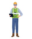 worker man wearing safety equipment Royalty Free Stock Photo