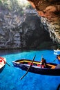 Worker in Melissani Cave