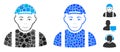Worker Mosaic Icon of Round Dots Royalty Free Stock Photo