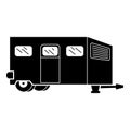 Worker motorhome icon, simple style