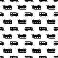 Worker motorhome pattern seamless vector