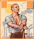 Worker. Old German poster.