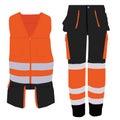 Worker pants and protective safety jacket Royalty Free Stock Photo