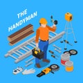 Handyman Tools Isometric Composition Royalty Free Stock Photo