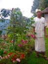 Worker in a plantation of coffee in Bali