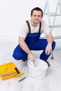 Worker preparing the paint Royalty Free Stock Photo