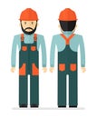 Worker in protectiv overalls Royalty Free Stock Photo