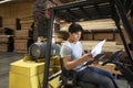 Worker Reading Documents Royalty Free Stock Photo