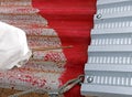 Worker during the remediation of asbestos