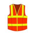 worker safety vest cartoon vector illustration