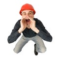 Worker screaming Royalty Free Stock Photo