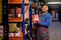 Worker in a spare parts warehouse